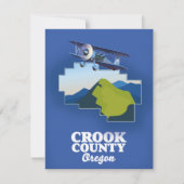 Crook County Oregon-kaart (Voorkant)