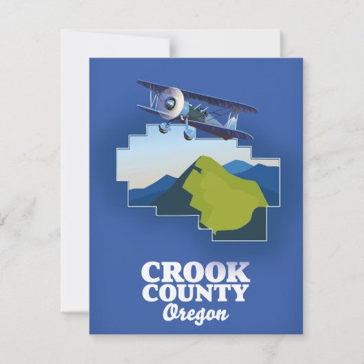 Crook County Oregon-kaart (Voorkant)