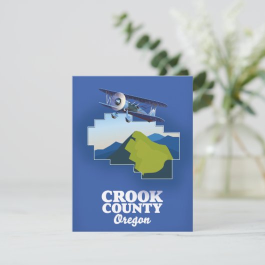 Crook County Oregon-kaart (Staand voorkant)