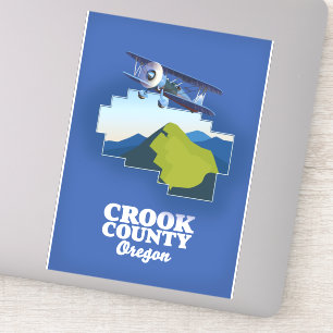 Crook County Oregon kaart Sticker