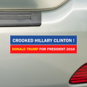 Crooked Hillary Clinton Bumpersticker (Op auto)