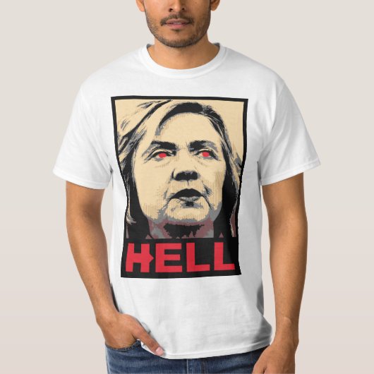 Crooked Hillary Clinton Hell - Anti-Hillary T-shirt (Voorkant)