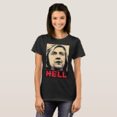 Crooked Hillary Clinton Hell - Anti-Hillary T-shirt (Voorkant volledig)