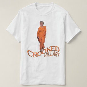 Crooked Hillary Clinton Oranje Black T-Shirt