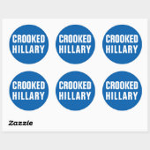 Crooked Hillary Clinton Ronde Sticker (Vel)