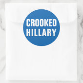 Crooked Hillary Clinton Ronde Sticker (Tas)