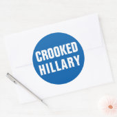 Crooked Hillary Clinton Ronde Sticker (Envelop)