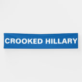 Crooked Hillary Clinton Spandoek (Horizontaal)