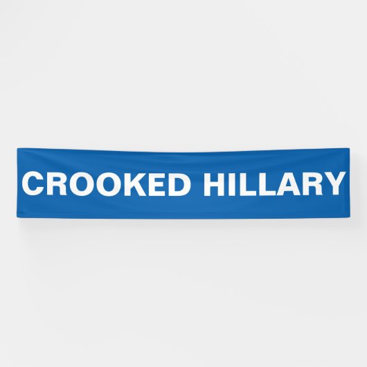 Crooked Hillary Clinton Spandoek (Horizontaal)