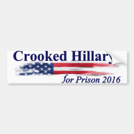 Crooked Hillary voor de gevangenis in 2016 Bumpersticker