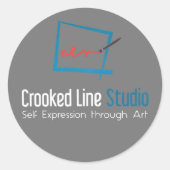 Crooked Line Studio stickers (Voorkant)