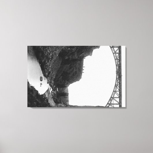 Crooked River Bridge in Central Oregon Photograp Canvas Afdruk (Voorkant)