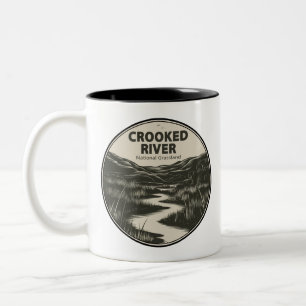 Crooked River National Grassland Oregon Stroom Tweekleurige Koffiemok