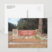 Crooked River State Park Ingangsteken, Georgia Briefkaart (Voorkant / Achterkant)