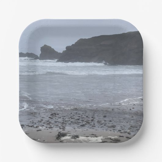 crooklets beach papieren bordje (Voorkant)