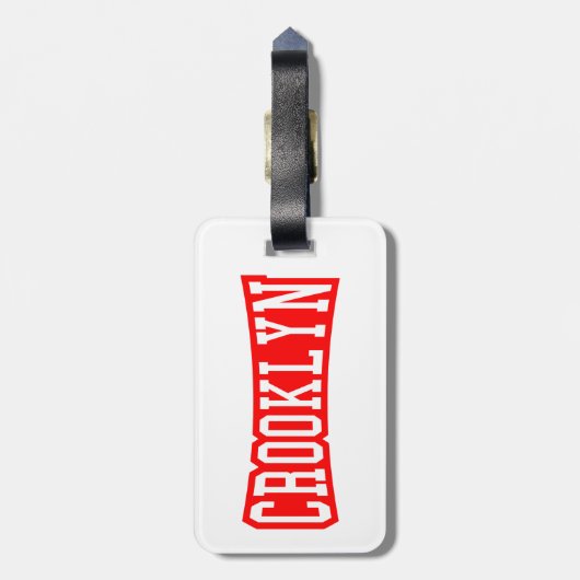 CROOKLYN, NYC BAGAGELABEL (Achterkant verticaal)
