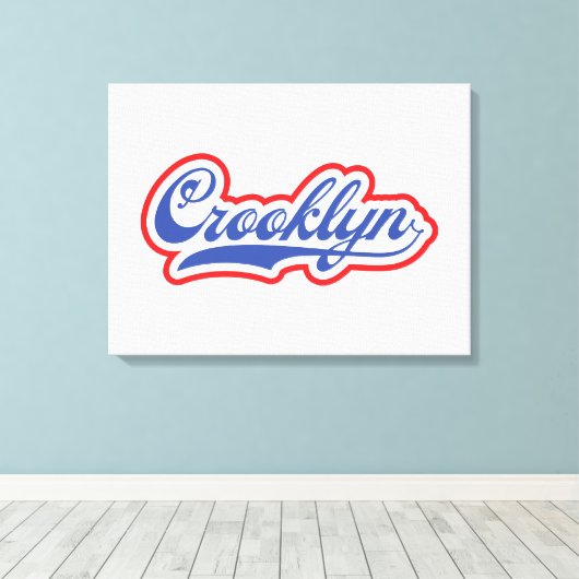 Crooklyn, NYC Canvas Afdruk (Insitu (Houten vloer))