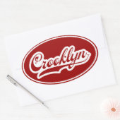 Crooklyn, NYC Ovale Sticker (Envelop)