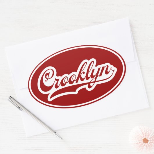 Crooklyn, NYC Ovale Sticker (Envelop)