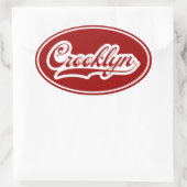 Crooklyn, NYC Ovale Sticker (Tas)