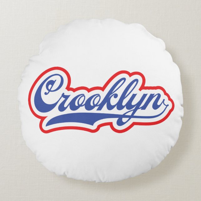 Crooklyn, NYC Rond Kussen (Voorkant)