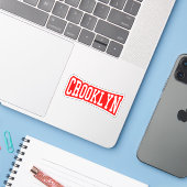 CROOKLYN, NYC-STICKER STICKER (Laptop met iPhone)