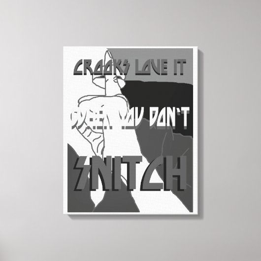 Crooks Love it Wrapped Canvas Afdruk (Voorkant)