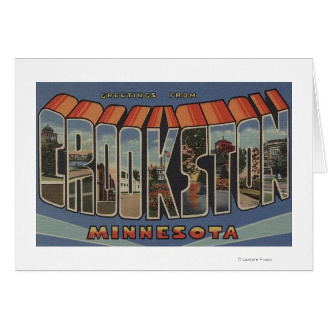 Crookston, Minnesota - Grote lettertjes (Voorkant Horizontaal)