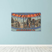 Crookston, Minnesota - Grote lettertjes Canvas Afdruk (Insitu (Houten vloer))