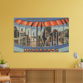 Crookston, Minnesota - Grote lettertjes Canvas Afdruk (Insitu (Woonkamer))