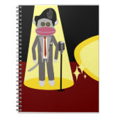 Crooner Fun Fifties Retro Singer Socket Monkey Notitieboek (Voorkant)