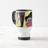 Crooner Fun Fifties Retro Singer Socket Monkey Reisbeker (Voorkant links)