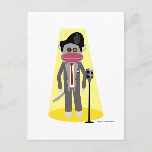 Crooner Monkey Briefkaart (Voorkant)