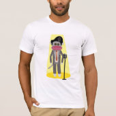 Crooner Socket Monkey Cute Retro Singer Cartoon T-shirt (Voorkant)