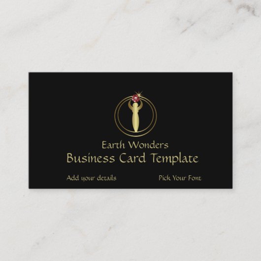 Crop Circle Art - Ruby Gold Logo Visitekaartje (Voorkant)