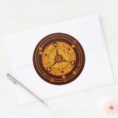 Crop Circle Art Sticker in herfstkleuren (Envelop)