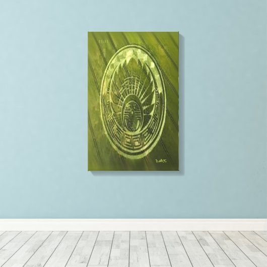 CROP CIRCLE CANVAS DMT SPIRITUEEL GRAFFITI (Insitu (Houten vloer))