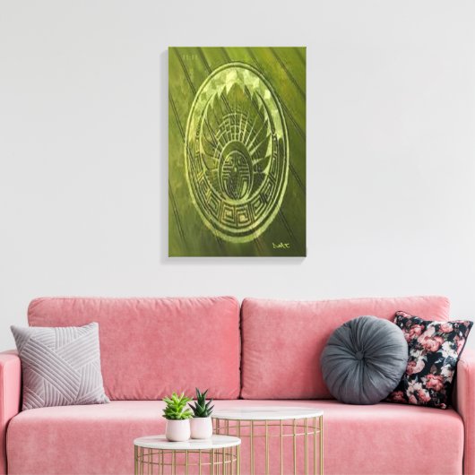 CROP CIRCLE CANVAS DMT SPIRITUEEL GRAFFITI (Insitu (Woonkamer))