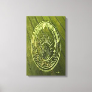 CROP CIRCLE CANVAS DMT SPIRITUEEL GRAFFITI AFDRUK