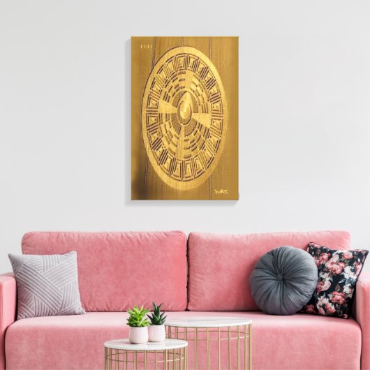 CROP CIRCLE CANVAS DMT SPIRITUEEL GRAFFITI AFDRUK (Insitu (Woonkamer))