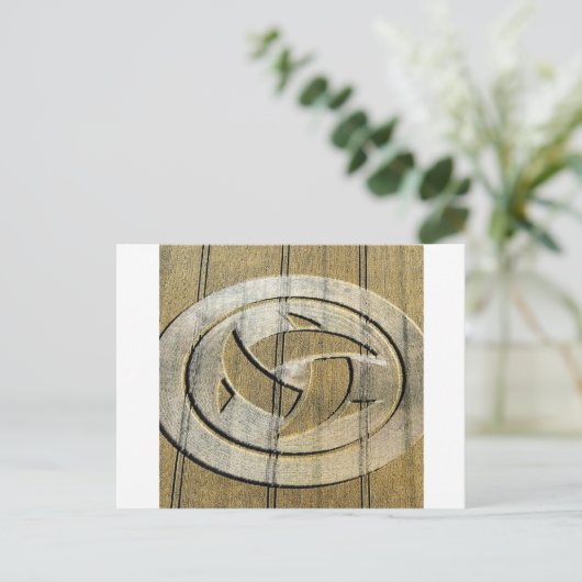 Crop Circle Crescent Moons Wiltshire Briefkaart (Staand voorkant)
