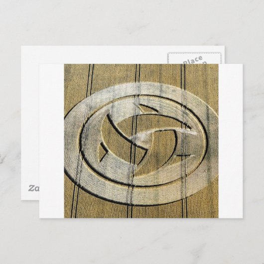 Crop Circle Crescent Moons Wiltshire Briefkaart (Voorkant / Achterkant)