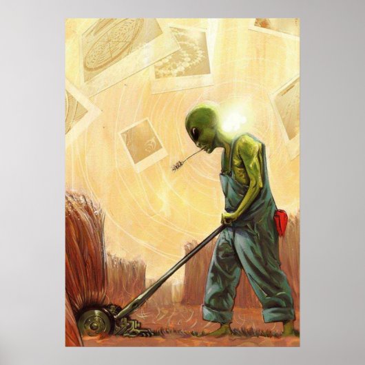 Crop Circle Maker Alien - Poster (Voorkant)