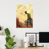 Crop Circle Maker Alien - Poster (Thuiskantoor)