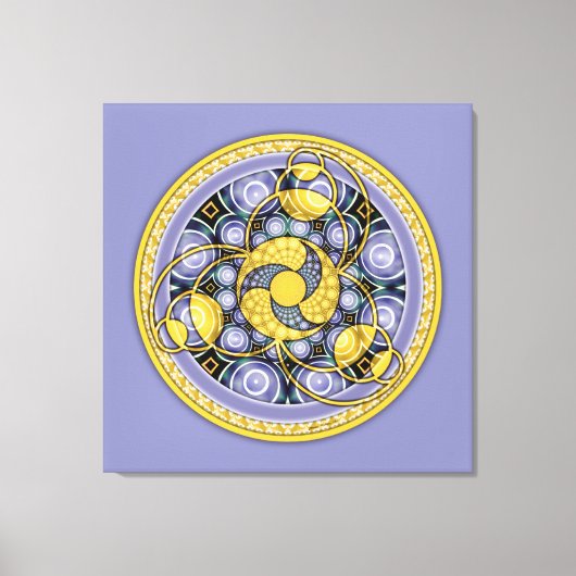 Crop Circle Mandala 5, Ingewikkeld Canvas (Voorkant)