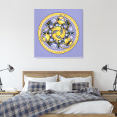 Crop Circle Mandala 5, Ingewikkeld Canvas (Insitu (Slaapkamer))