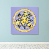 Crop Circle Mandala 5, Ingewikkeld Canvas (Insitu (Houten vloer))