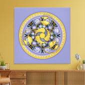 Crop Circle Mandala 5, Ingewikkeld Canvas Afdruk (Insitu (Woonkamer))