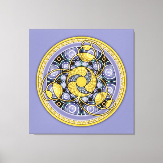 Crop Circle Mandala 5, Ingewikkeld Canvas Afdruk (Voorkant)