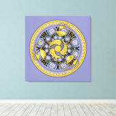 Crop Circle Mandala 5, Ingewikkeld Canvas Afdruk (Insitu (Houten vloer))